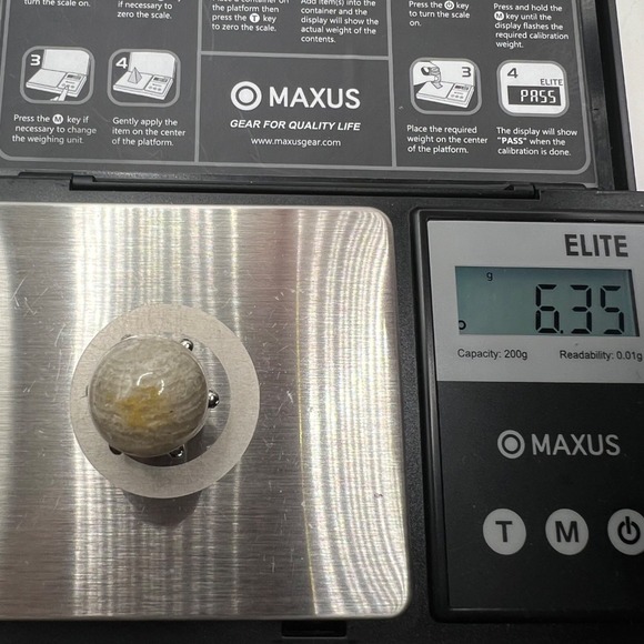 Thousand Layer Quartz Lodolite Mini Sphere Marble Meditation Healing Stone (#11) - Picture 9 of 9